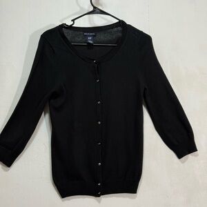 GAP Women's Black Cashmere Cardigan Sweater Sz M